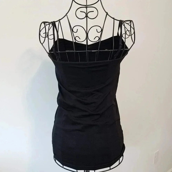 Candie's Tank Top Small Women's Black Shirred Bust - Picture 2 of 3